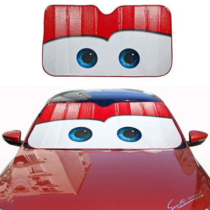 😎 ToonShade EyeVisor – Cartoon Eyes Windshield Sunshade