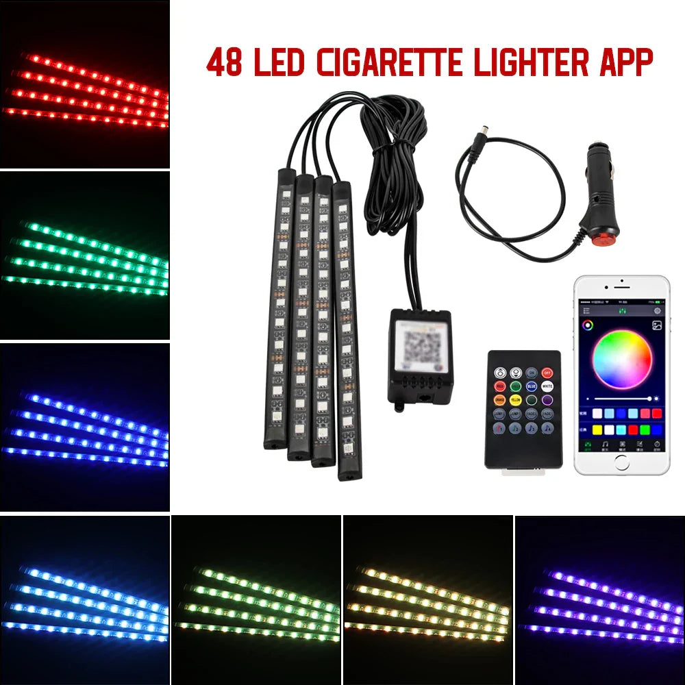 🌈 NeoGlow FootLight – Car Interior Footwell Lighting Kit