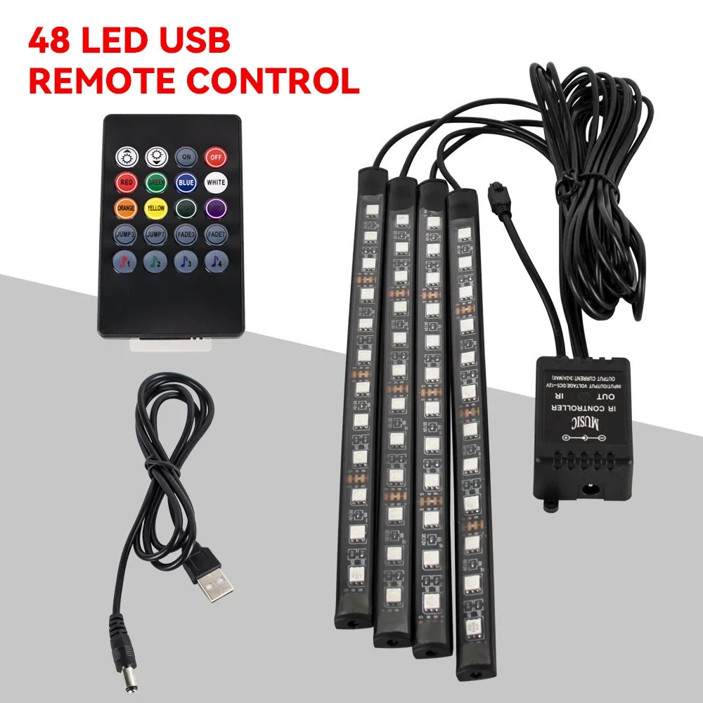 🌈 NeoGlow FootLight – Car Interior Footwell Lighting Kit
