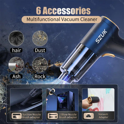 🧹 CleanForce MiniVac – Wireless Car Vacuum