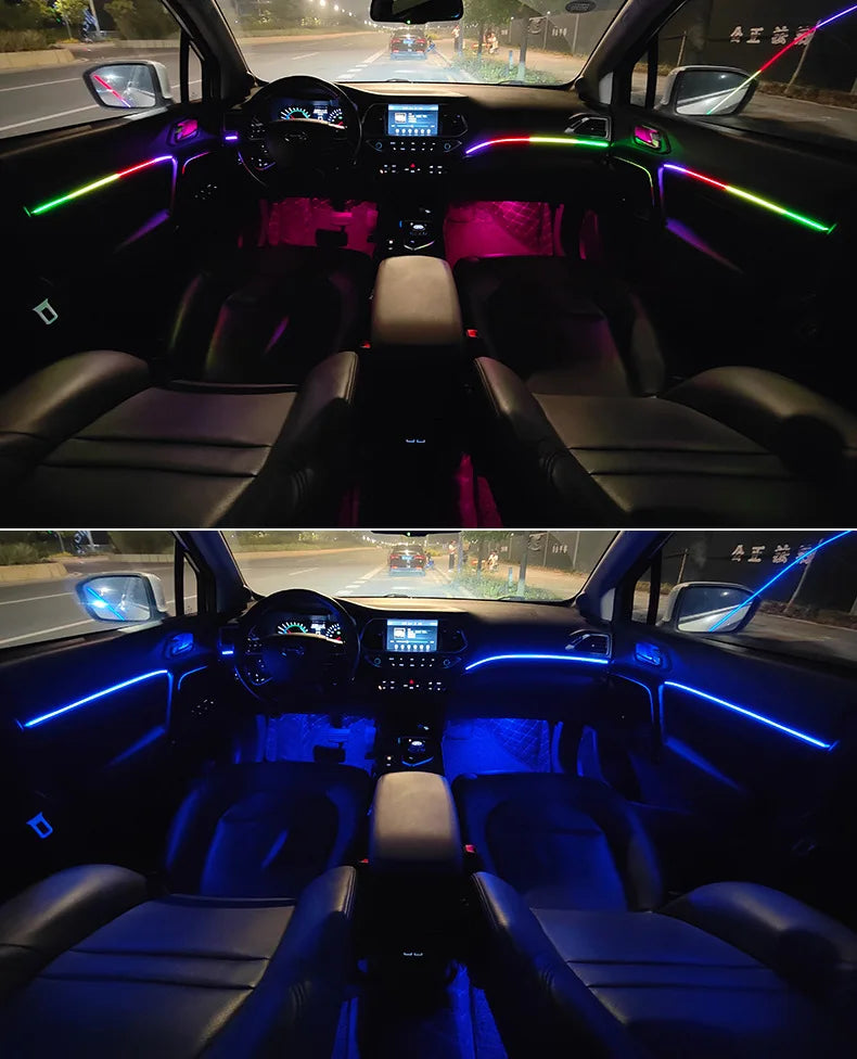 🌈 GlowLine Symphony – Ambient Interior Light Kit