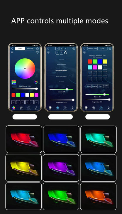 🌈 GlowLine Symphony – Ambient Interior Light Kit
