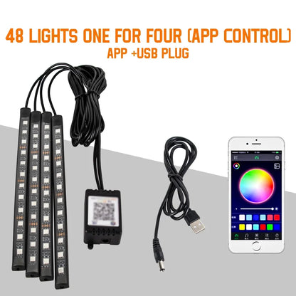 🌈 NeoGlow FootLight – Car Interior Footwell Lighting Kit