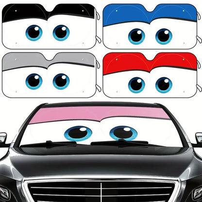 😎 ToonShade EyeVisor – Cartoon Eyes Windshield Sunshade
