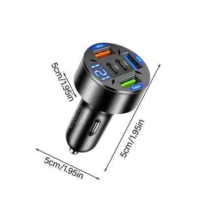 🔋 VoltHub 250 Max – 5-Port Car Fast Charger