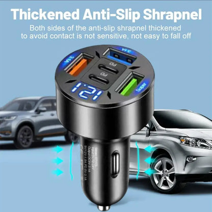 🔋 VoltHub 250 Max – 5-Port Car Fast Charger