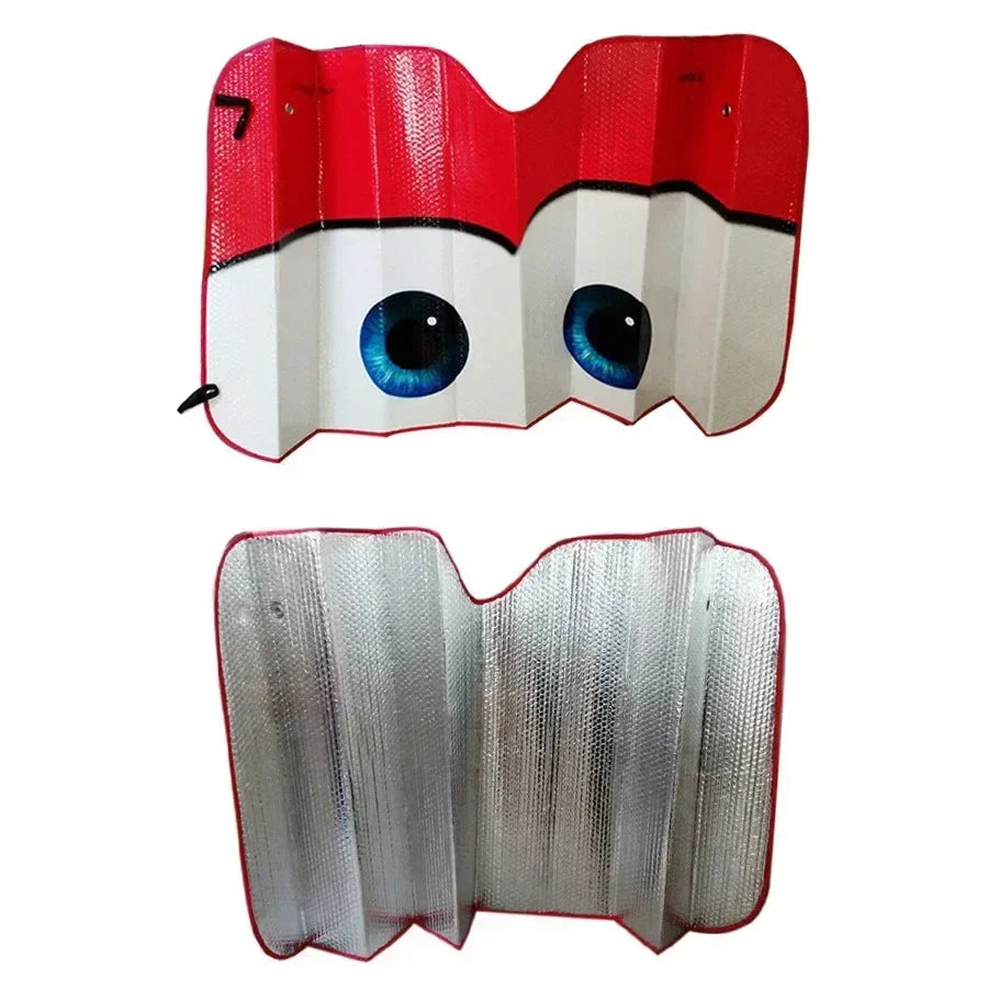 😎 ToonShade EyeVisor – Cartoon Eyes Windshield Sunshade