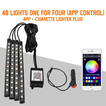 🌈 NeoGlow FootLight – Car Interior Footwell Lighting Kit