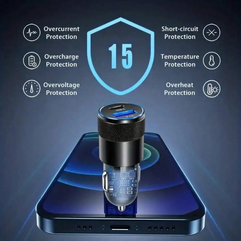 ⚡ VoltRush DuoCharge – Fast Car Charger