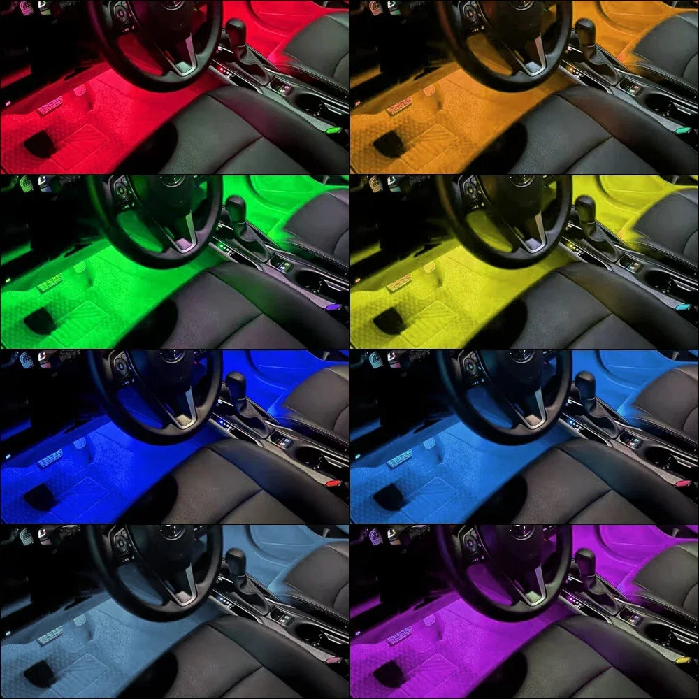 🌈 NeoGlow FootLight – Car Interior Footwell Lighting Kit