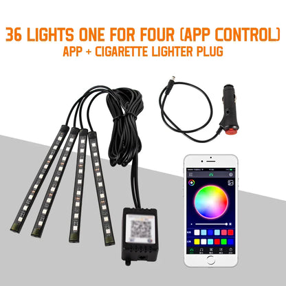 🌈 NeoGlow FootLight – Car Interior Footwell Lighting Kit