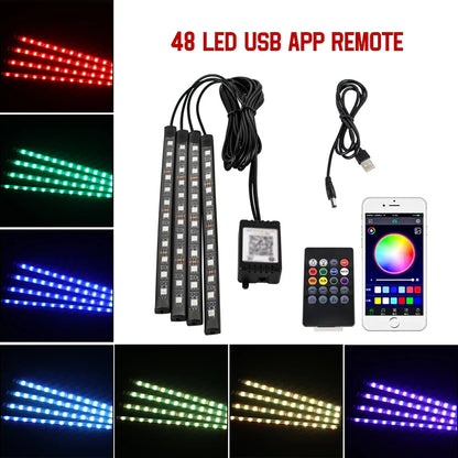🌈 NeoGlow FootLight – Car Interior Footwell Lighting Kit