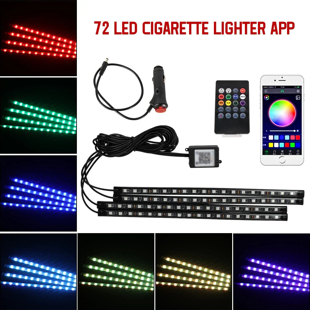 🌈 NeoGlow FootLight – Car Interior Footwell Lighting Kit