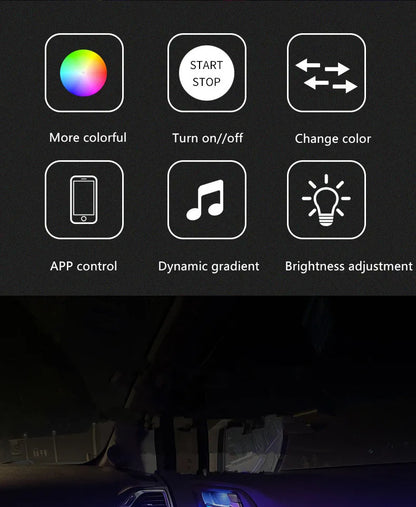 🌈 GlowLine Symphony – Ambient Interior Light Kit