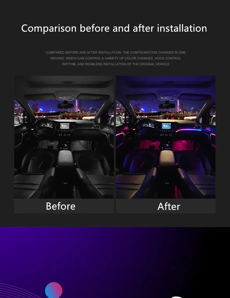 🌈 GlowLine Symphony – Ambient Interior Light Kit