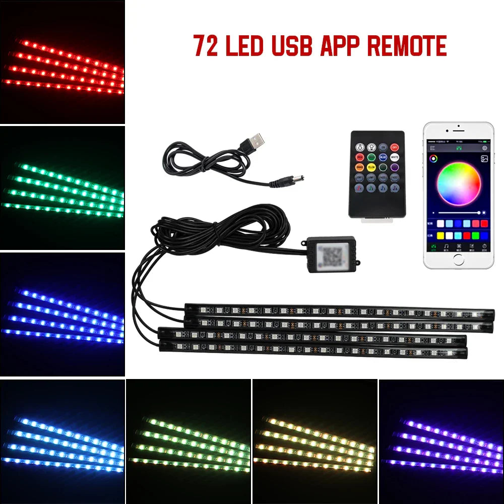 🌈 NeoGlow FootLight – Car Interior Footwell Lighting Kit